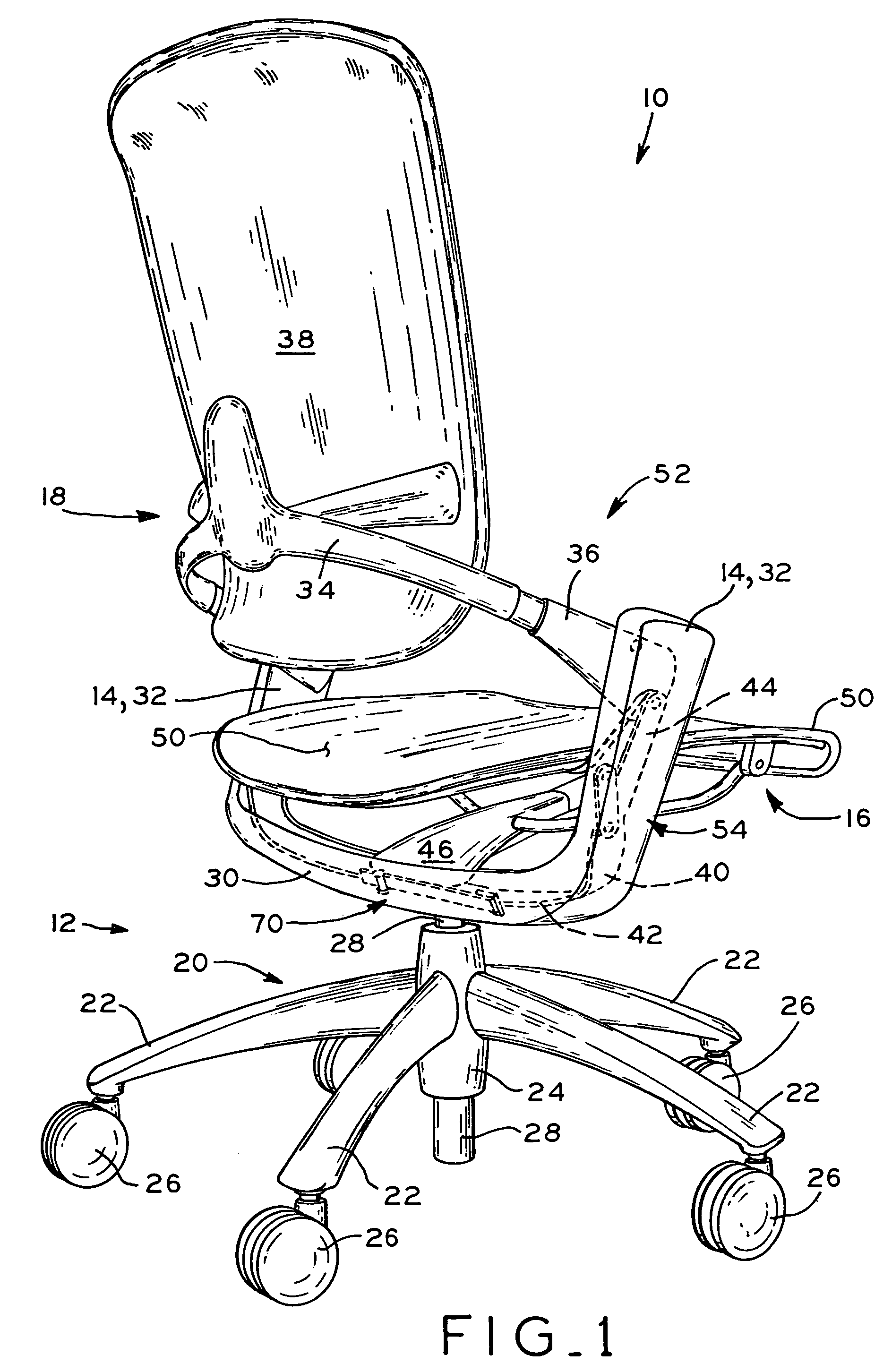 Chair ride mechanism with tension assembly