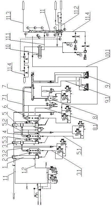 Ethylene glycol recovery device of polyester wastewater recovery system and ethylene glycol recovery method