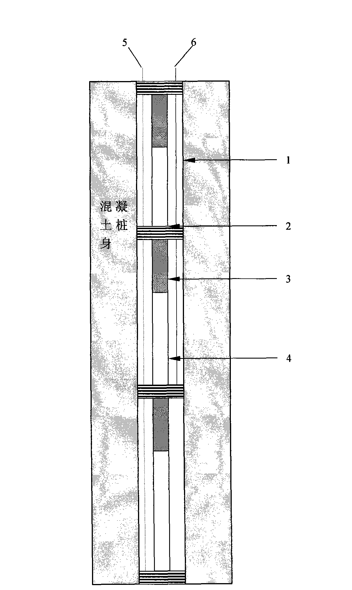 Method for measuring pile shaft internal force and cross section displacement in vertical dead-load test of foundation pile
