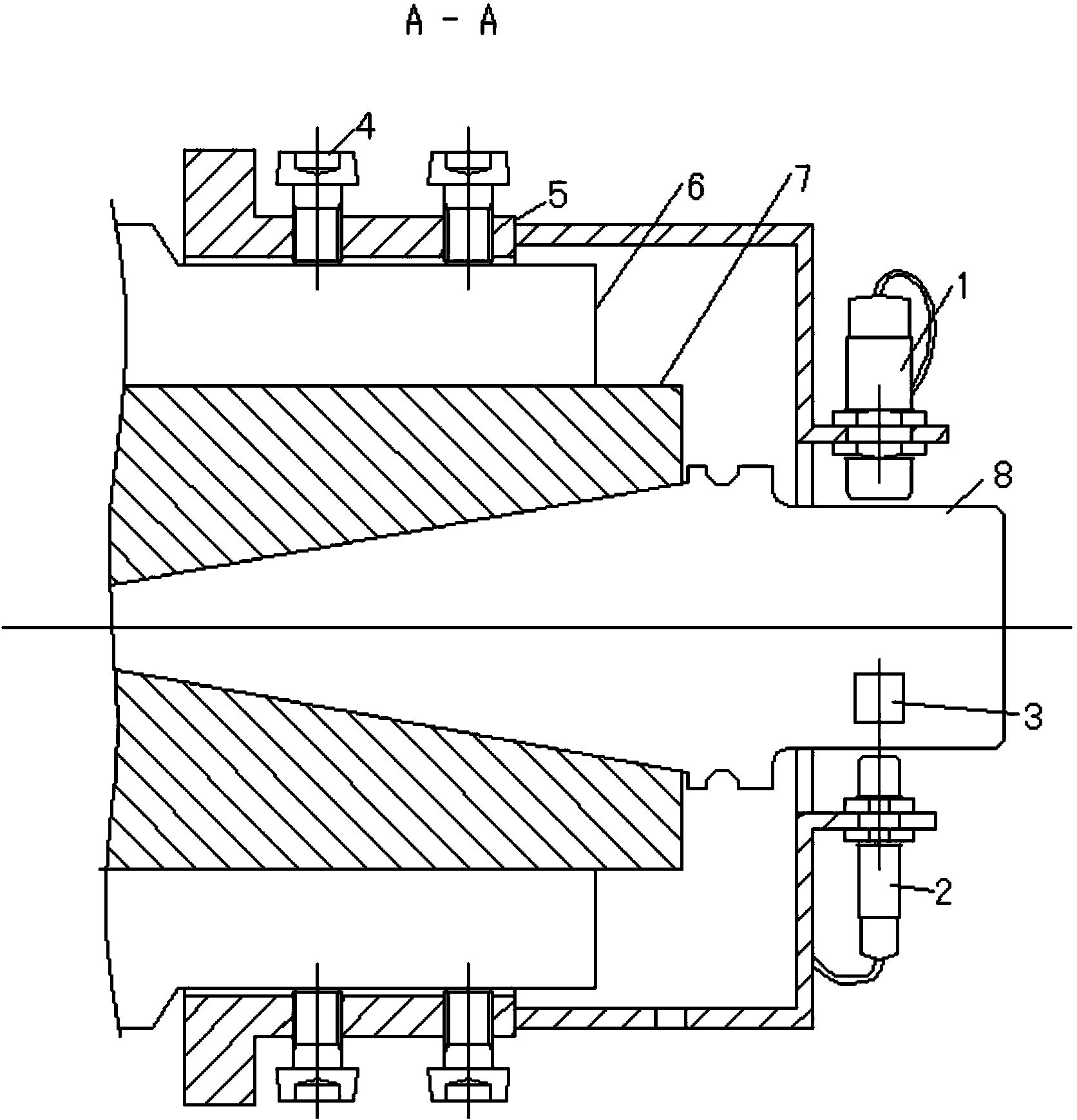Dynamic spindle rotation precision detection device