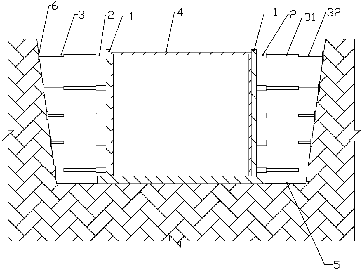 PP module assembled pond full water test reinforcing device and method