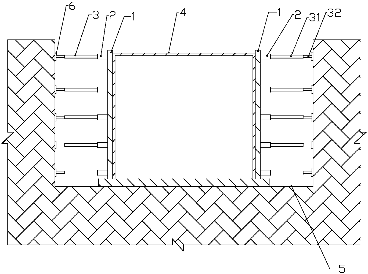 PP module assembled pond full water test reinforcing device and method