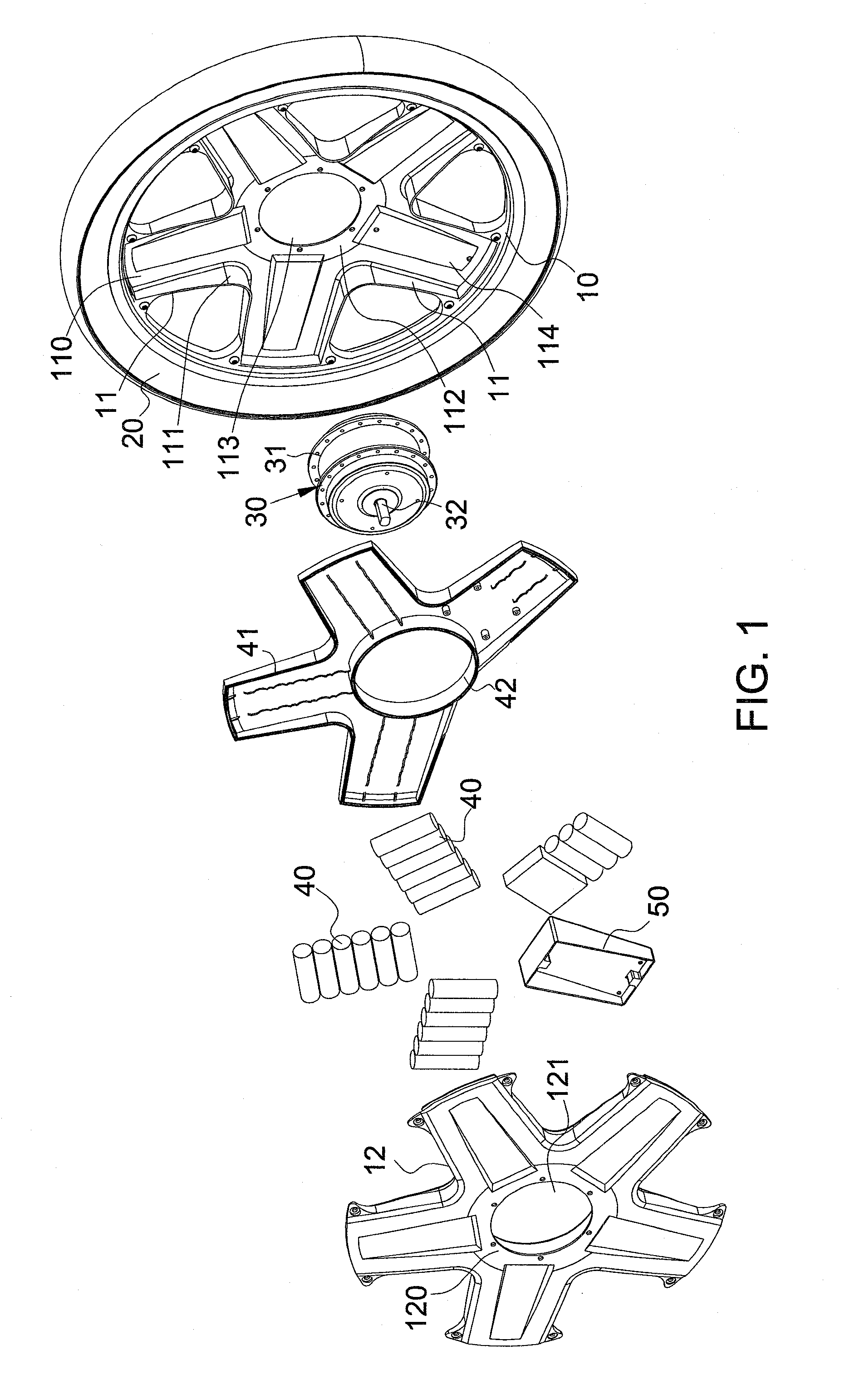 Electric wheel for electric vehicles
