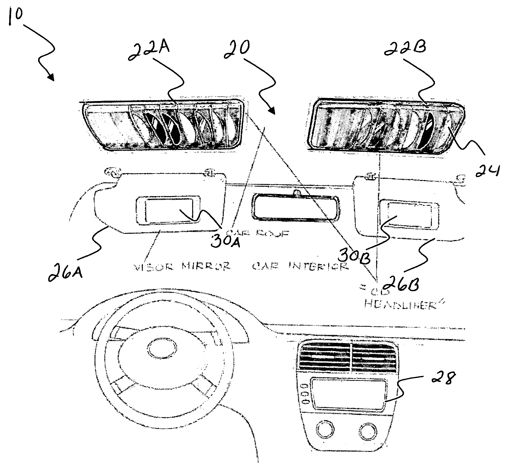 Automobile compact disc headliner