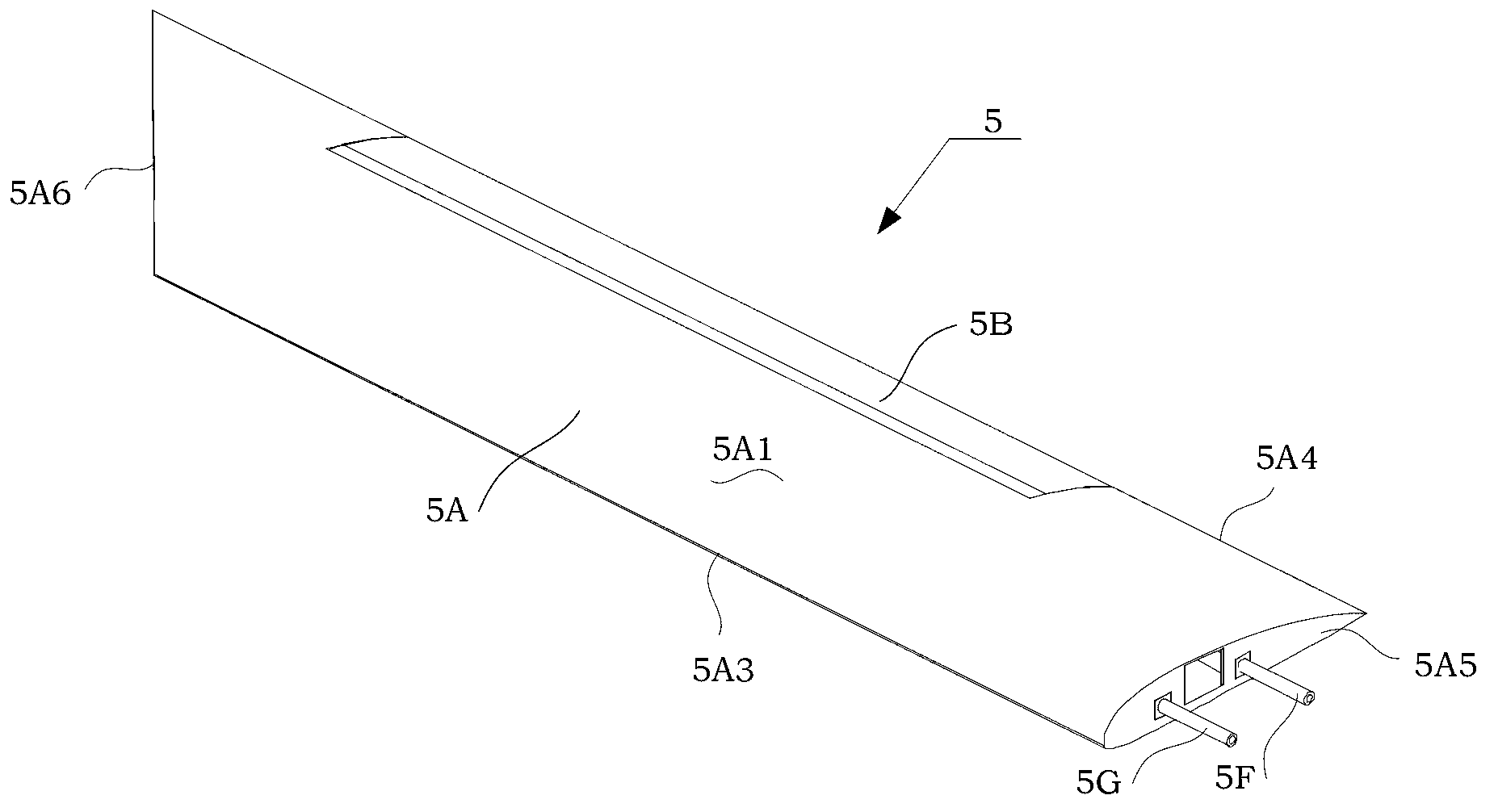 Wing rib-free rapid water injection and drainage wing suitable for sea and air across amphibious unmanned aerial vehicle