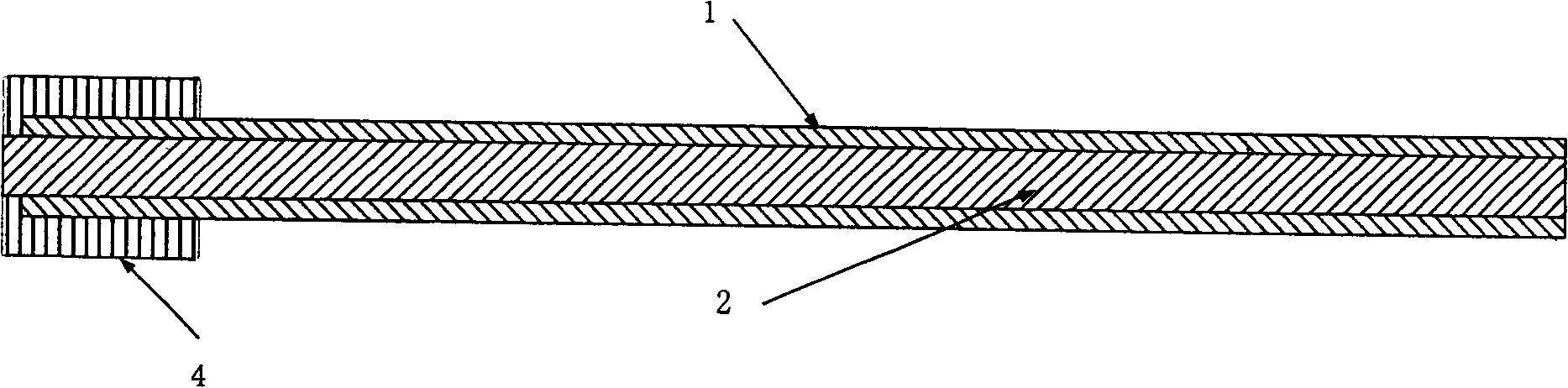 Radial sealing method for fiber of digitalized optical transmission towing line array