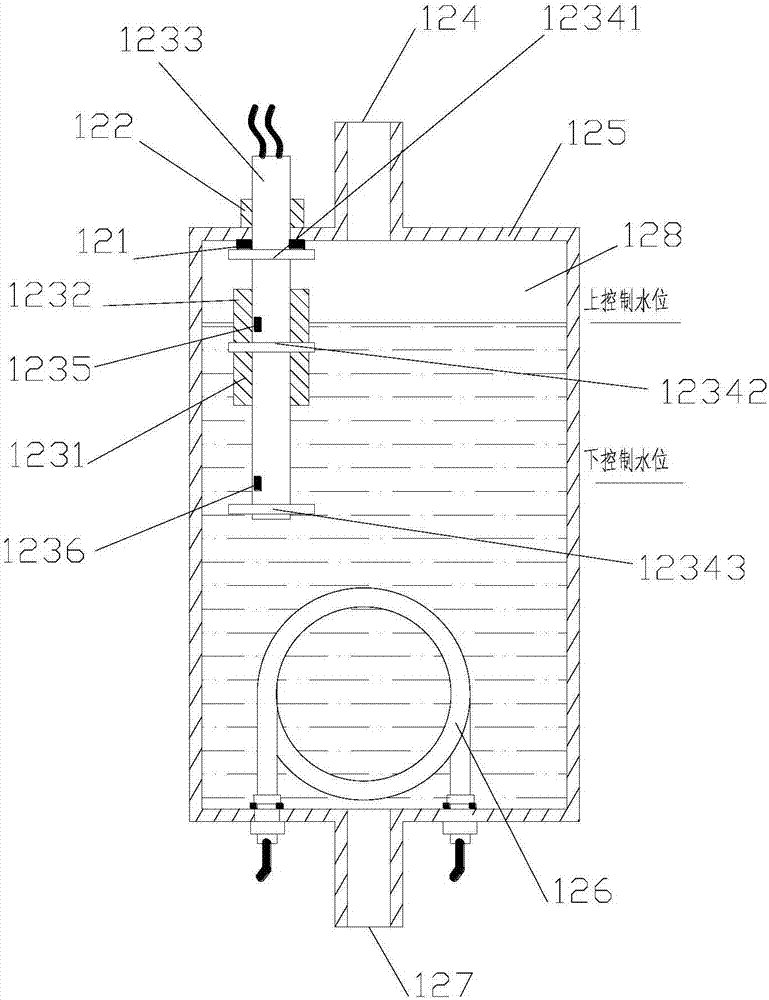 Method for solving expansion problem of hot water tank of straight drink machine and straight drink machine