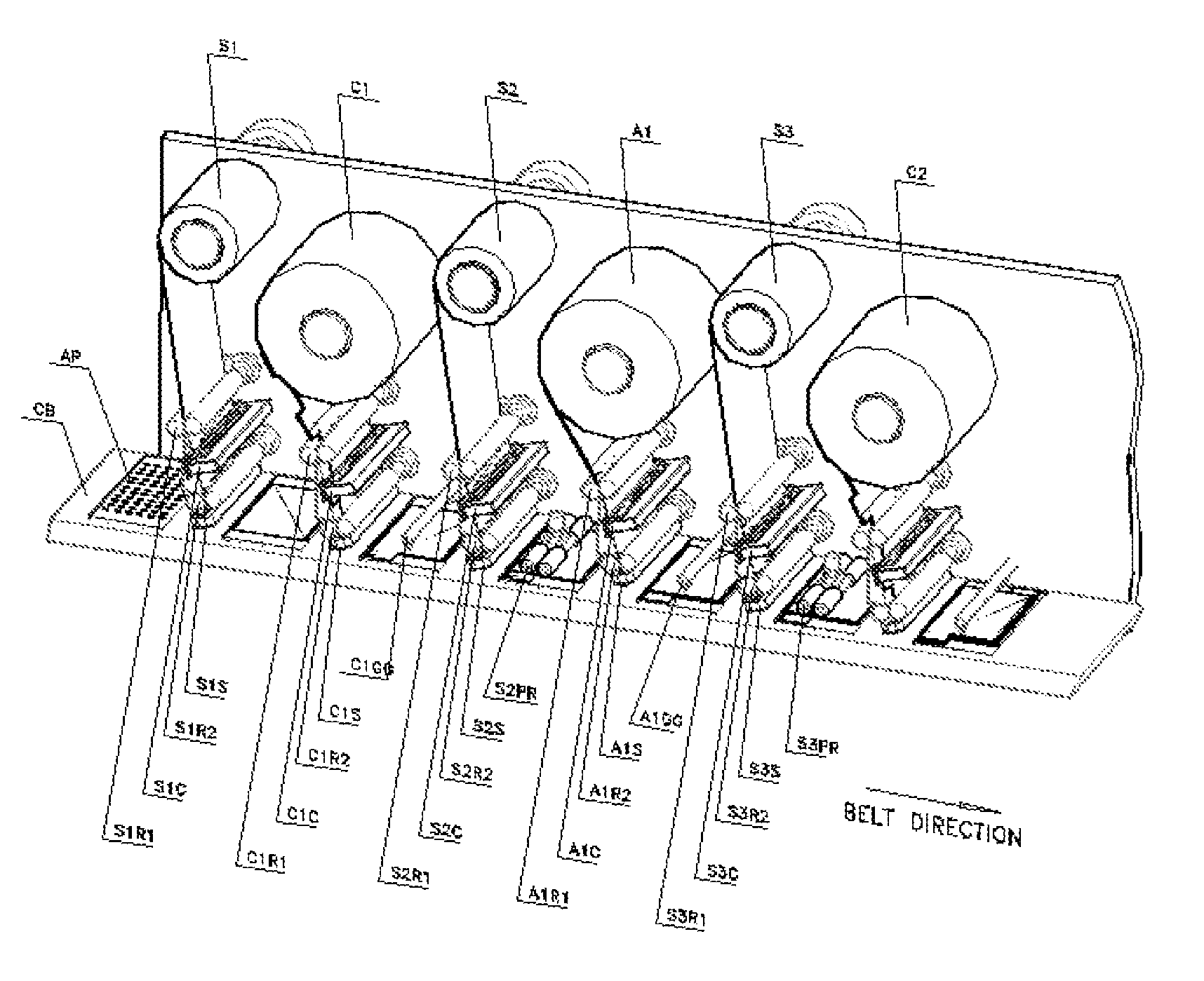 Continuous prismatic cell stacking system and method