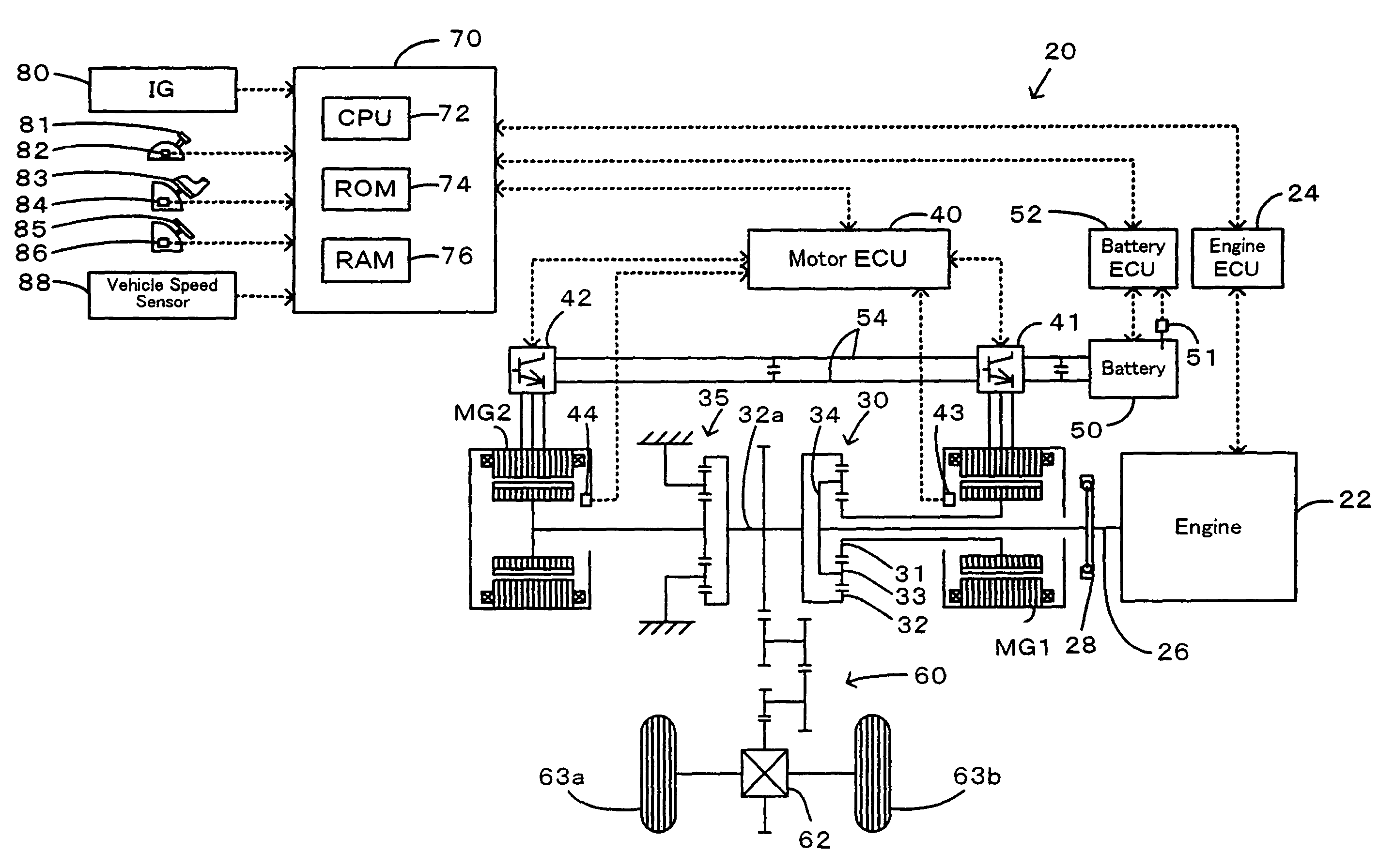 Internal combustion engine apparatus, vehicle and control method of internal combustion engine apparatus