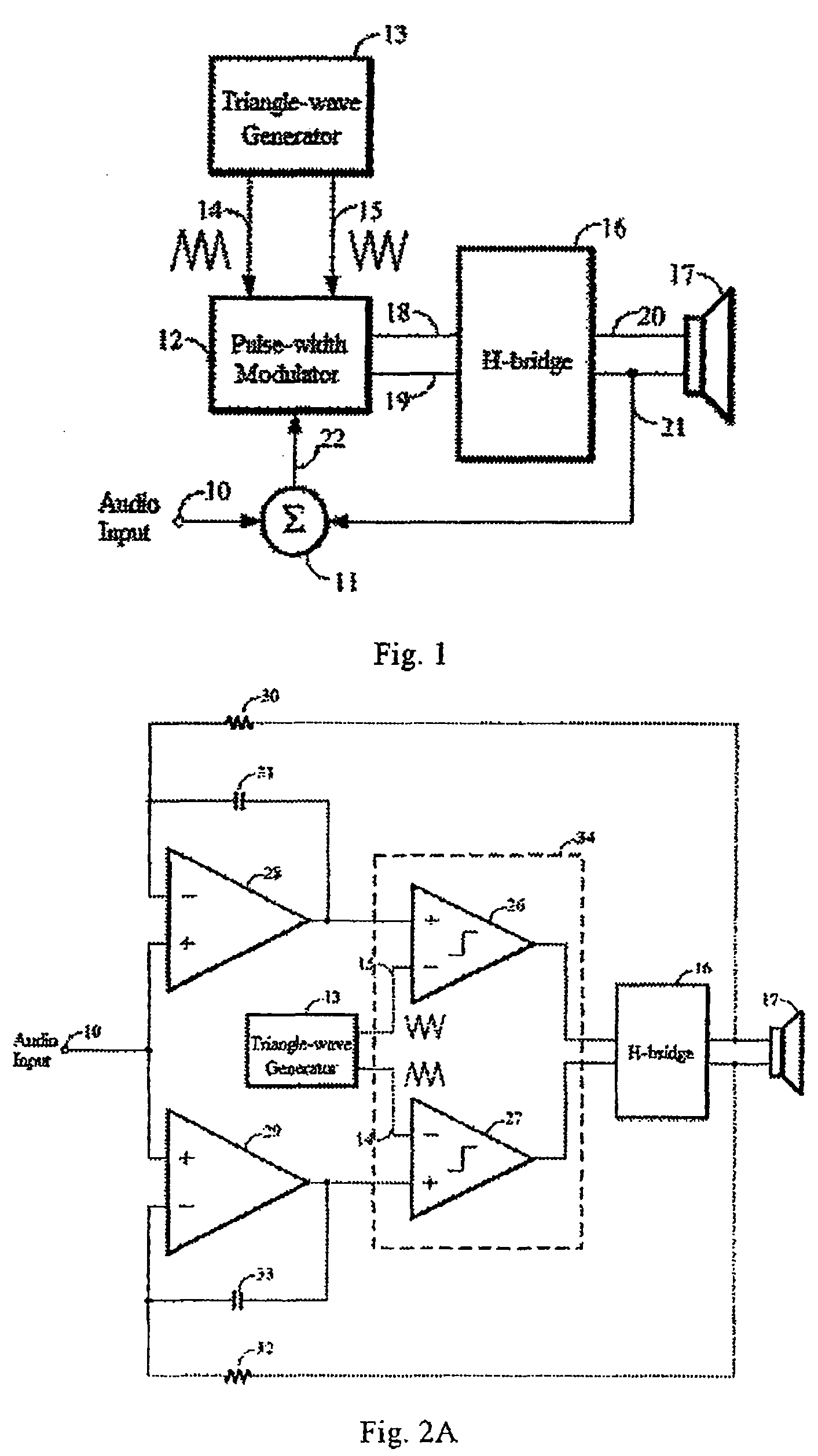 Switching amplifier and its modulation process