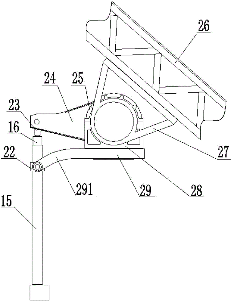Angle adjustment device for heliostat