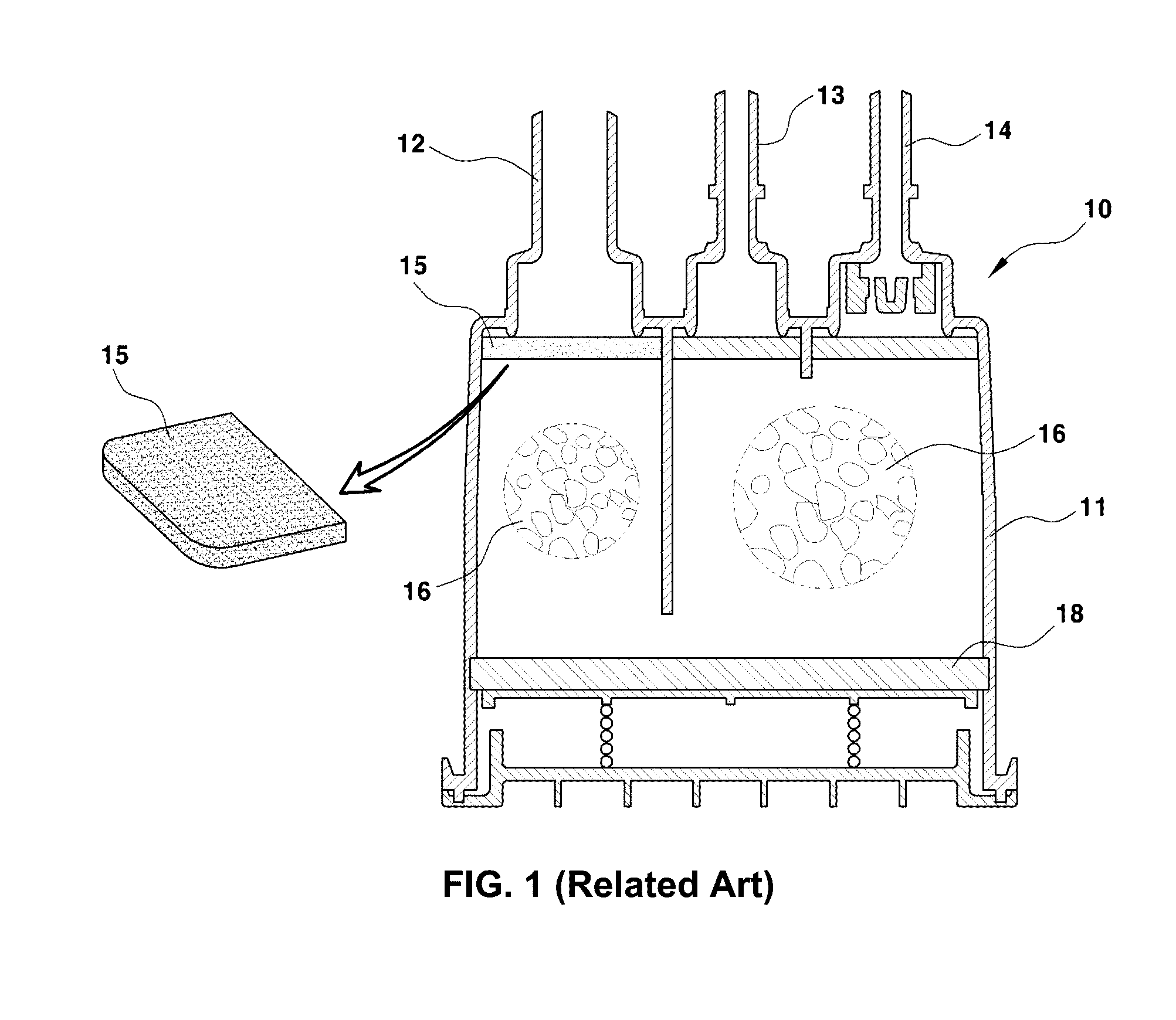 Filter unit for canister