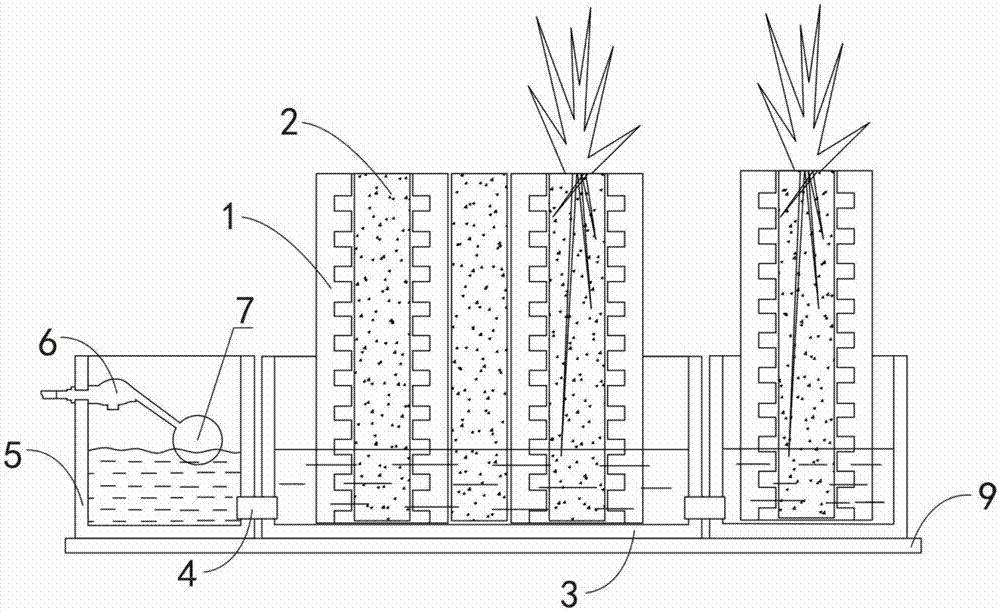 Full-automatic moisturizing ventilation slotted hole soilless cultivation system