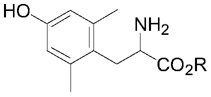 Resolution method for 2,6-dimethyltyrosine ester and application thereof