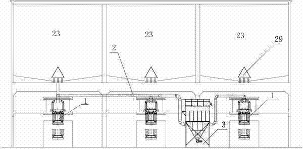 Dust suppression system for dust silo