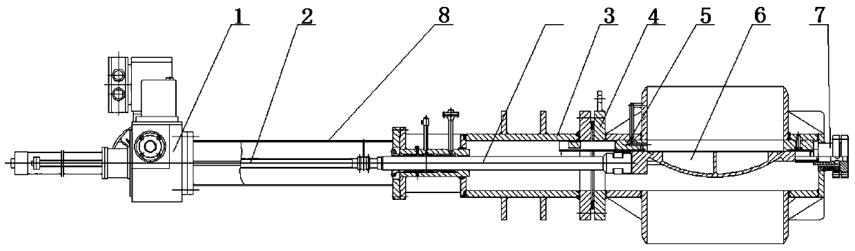 An electric high-temperature gate valve with a limit mechanism