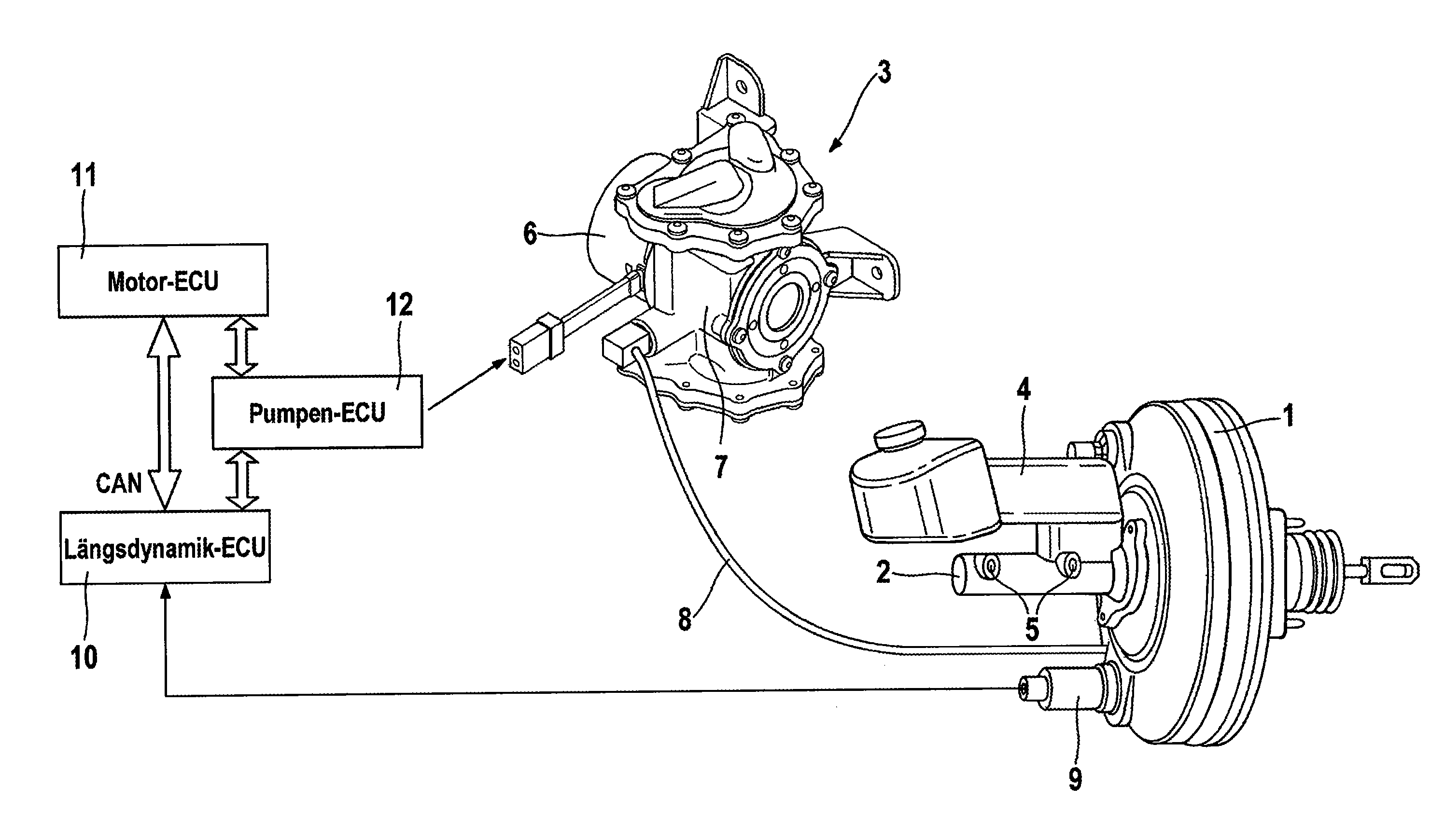 Method for Creating Low Pressure In A Brake Activation Device of a Motor Vehicle Brake System