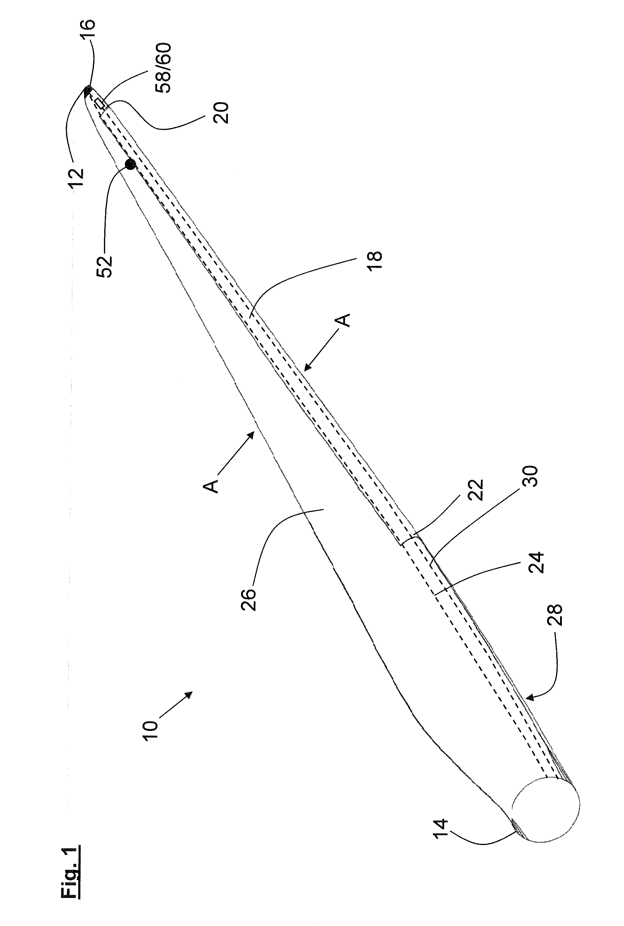 Wind turbine rotor blade having an electrical heating device and a plurality of lightning conductors