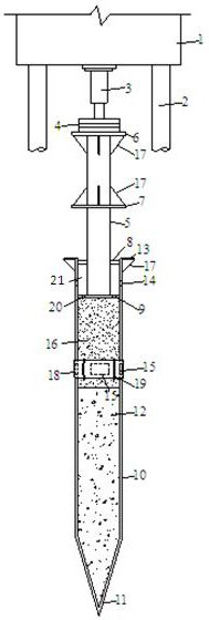 Building overall sinking device and method