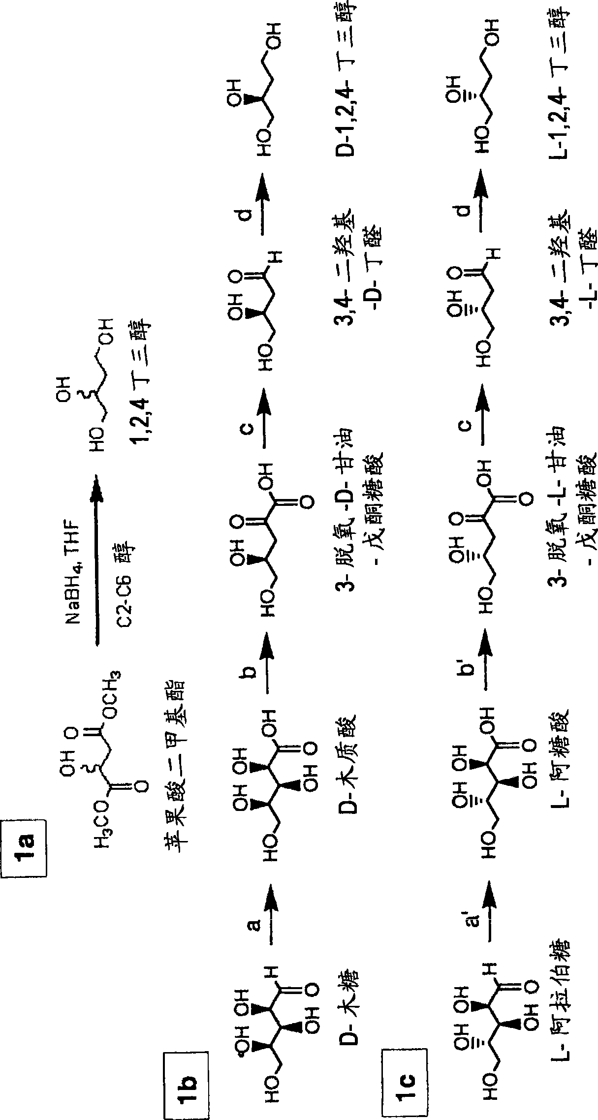 Microbial synthesis of D-1,2,4-butanetriol