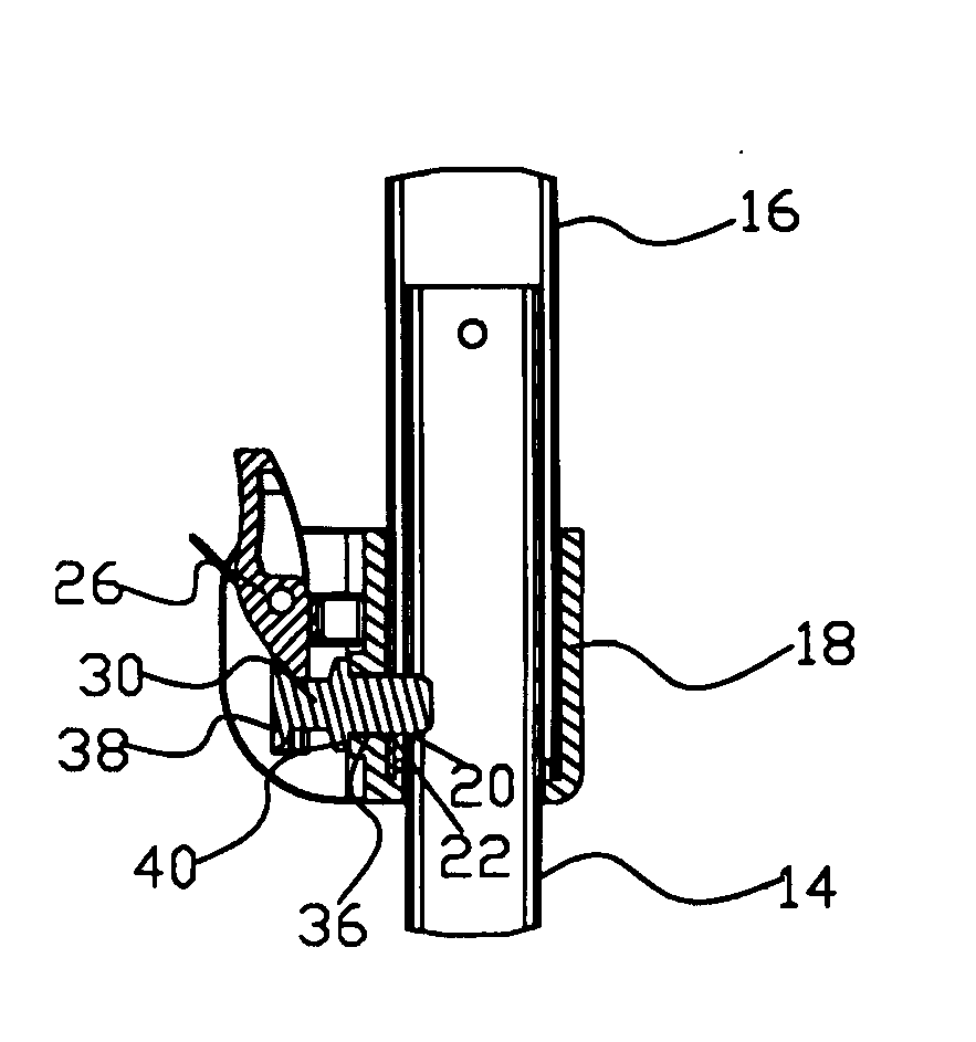 Locating device for slide joint