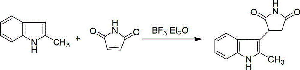 Preparation method of 3-(2-methylindolyl-3-)pyrryl-2,5-dione