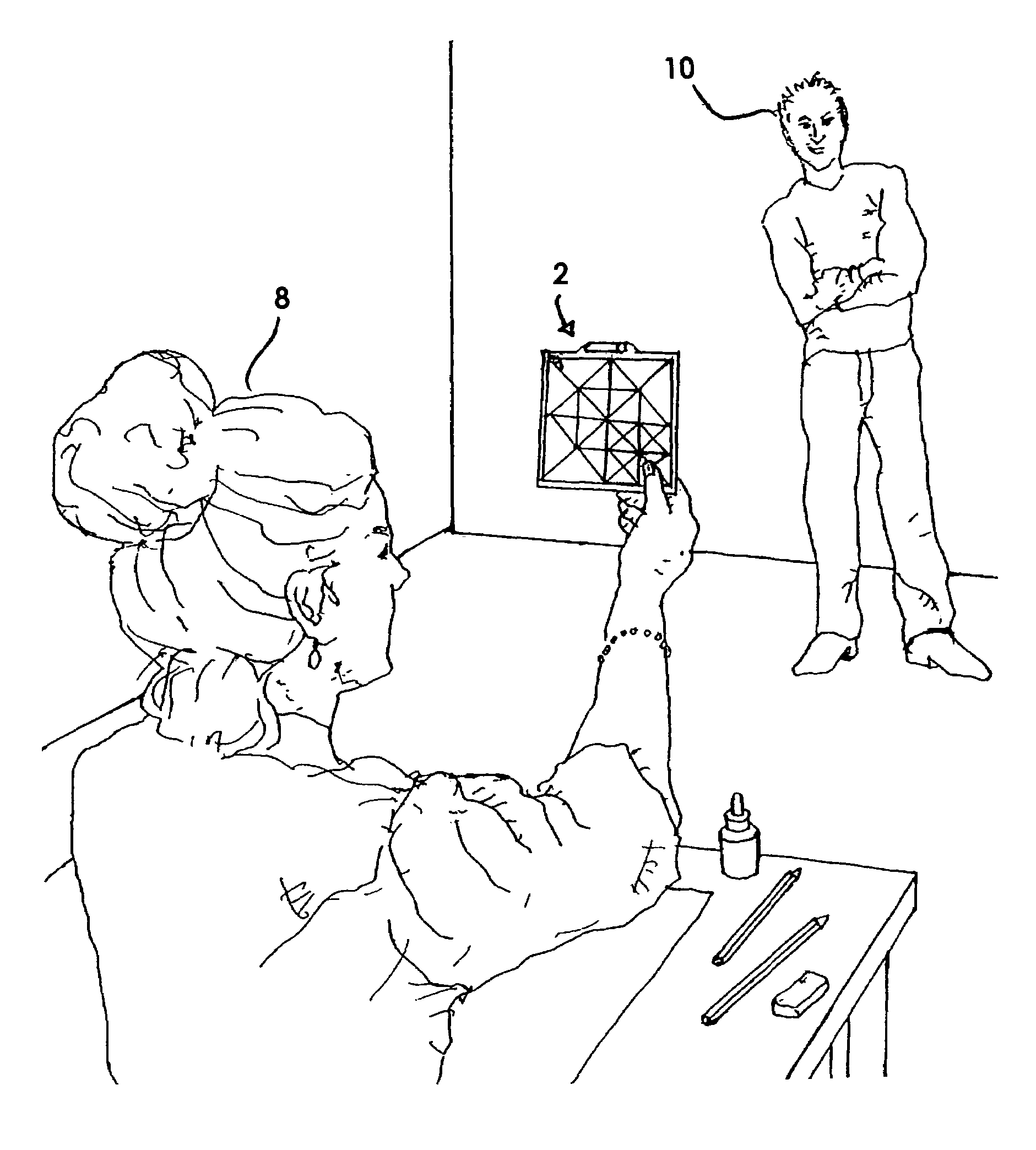 Artists's grid viewing device and method of use