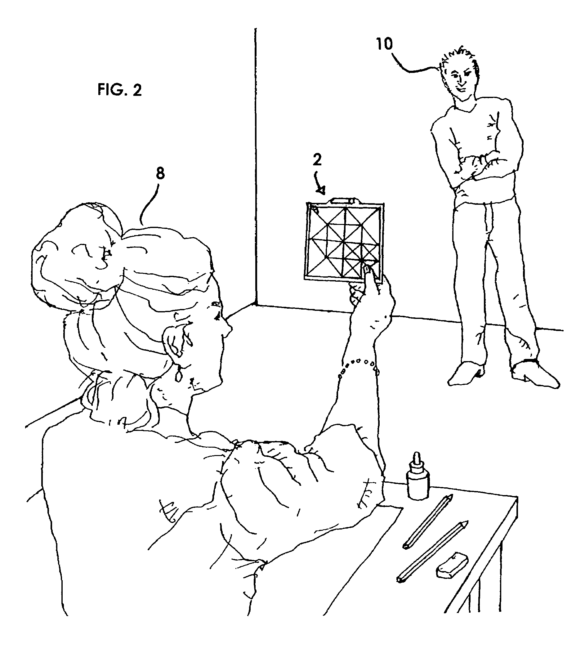 Artists's grid viewing device and method of use