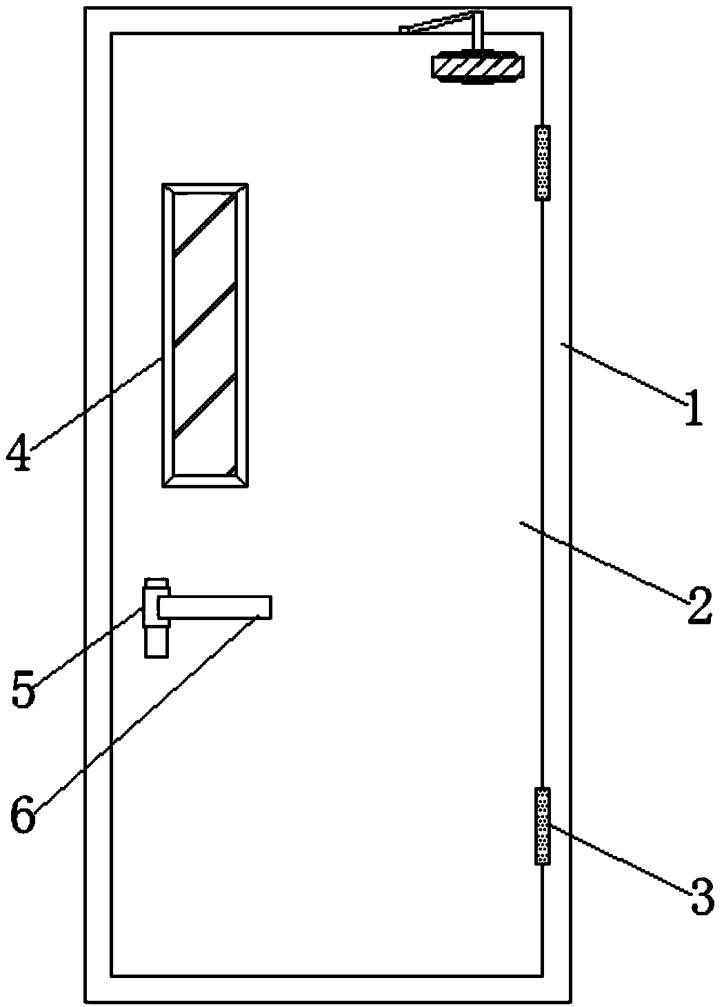 Fire-proof door with good sound insulation effect