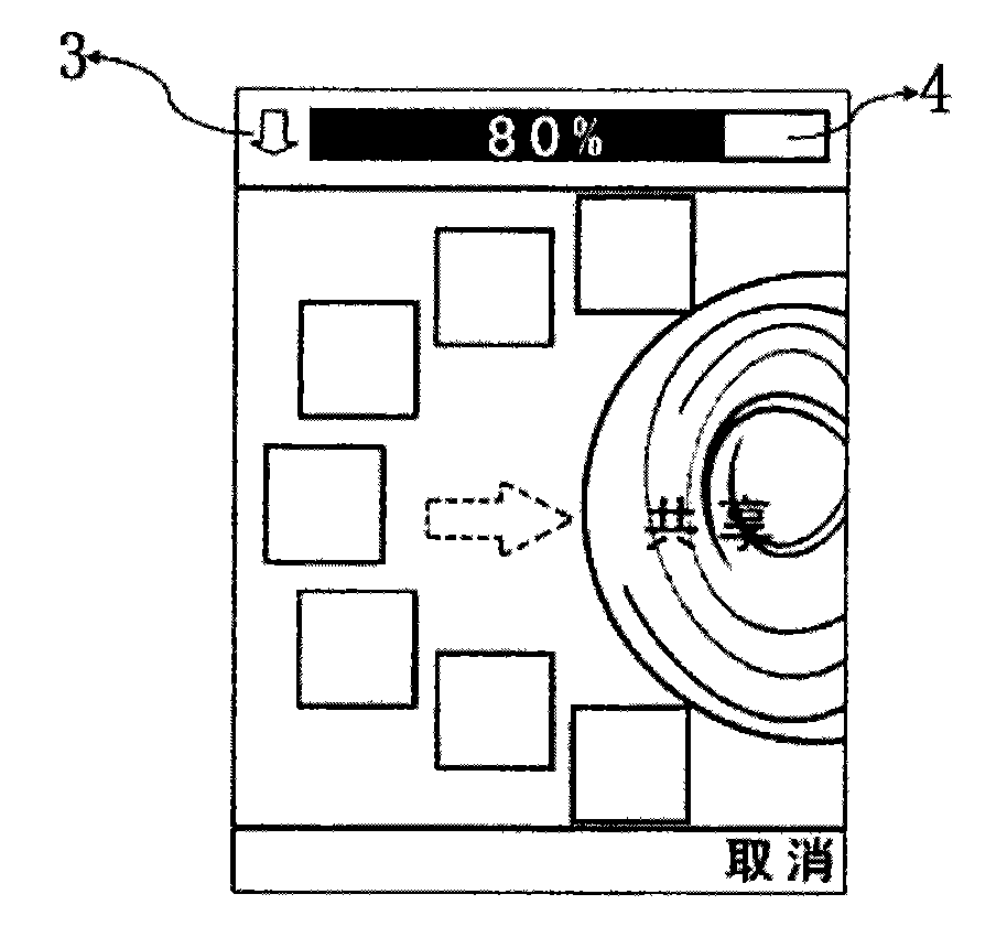 Human-computer interaction mode for supporting Bluetooth to share files by mobile terminal