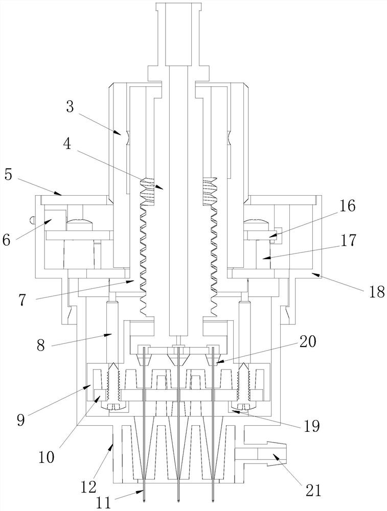 Radio frequency mesotherapy injection instrument