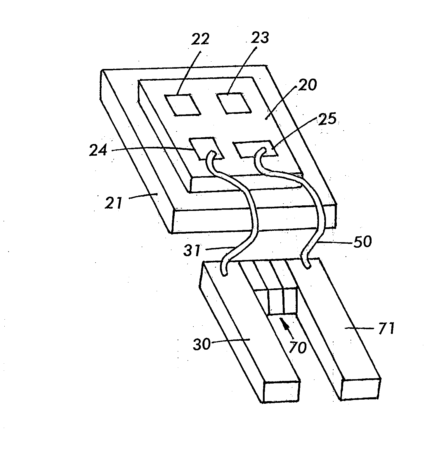 Semiconductor device package with internal device protection