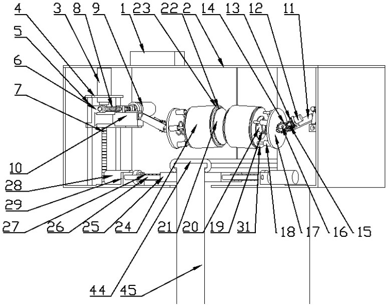 An elevator automatic handrail belt cleaning robot