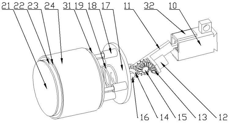 An elevator automatic handrail belt cleaning robot