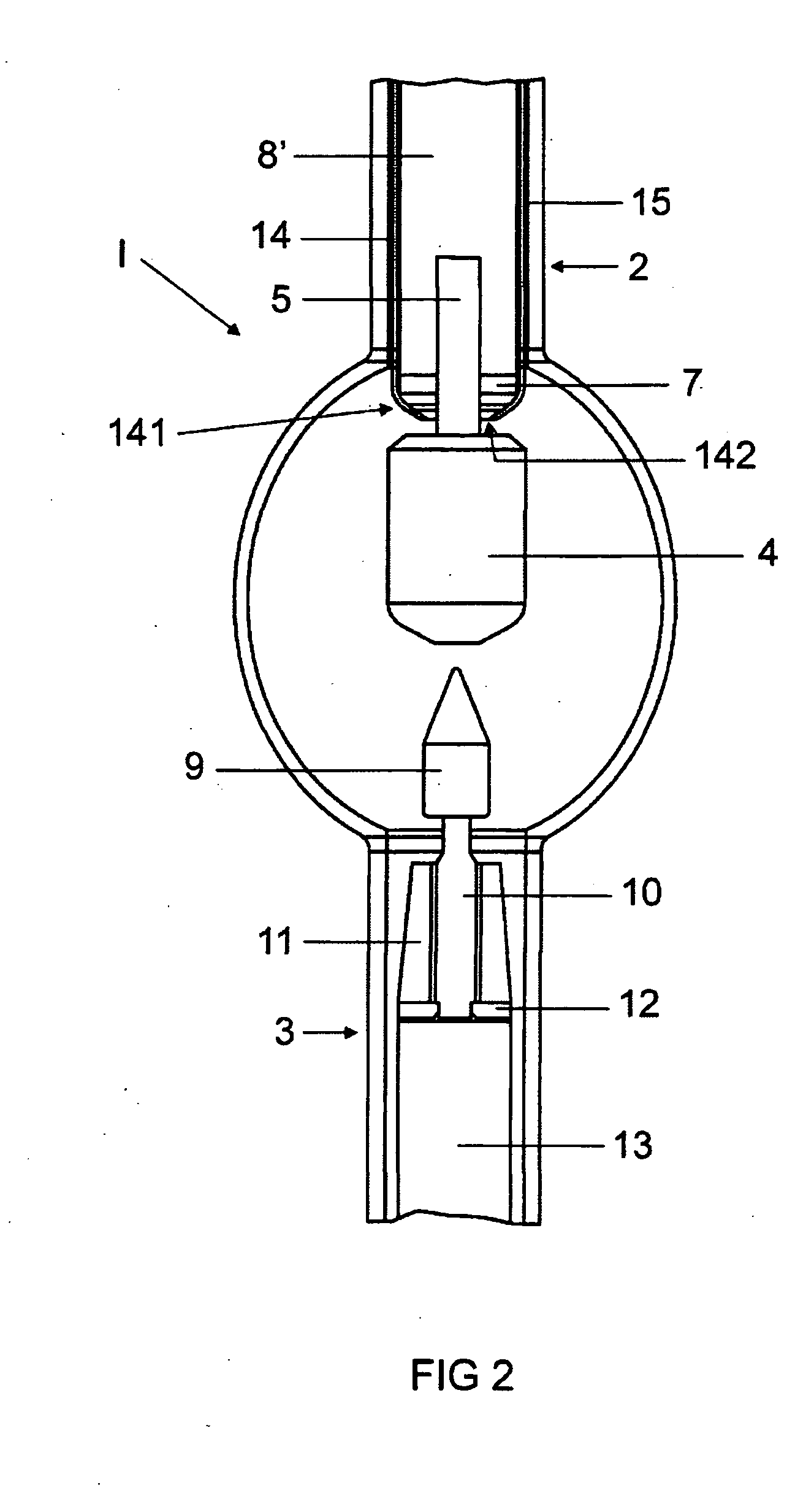 Discharge Lamp with a Holding Apparatus for the Electrodes