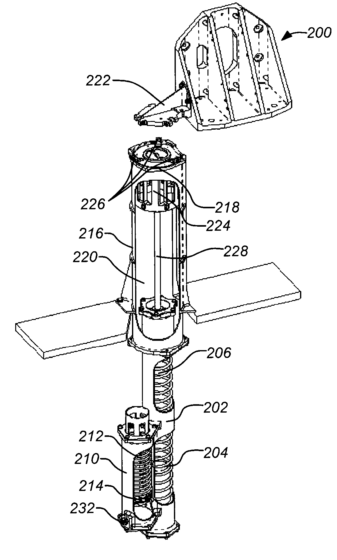 Spacecraft low tumble linear release system