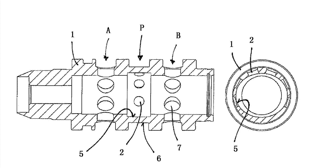 Control valve having a curved spring hinge serving as a non-return valve