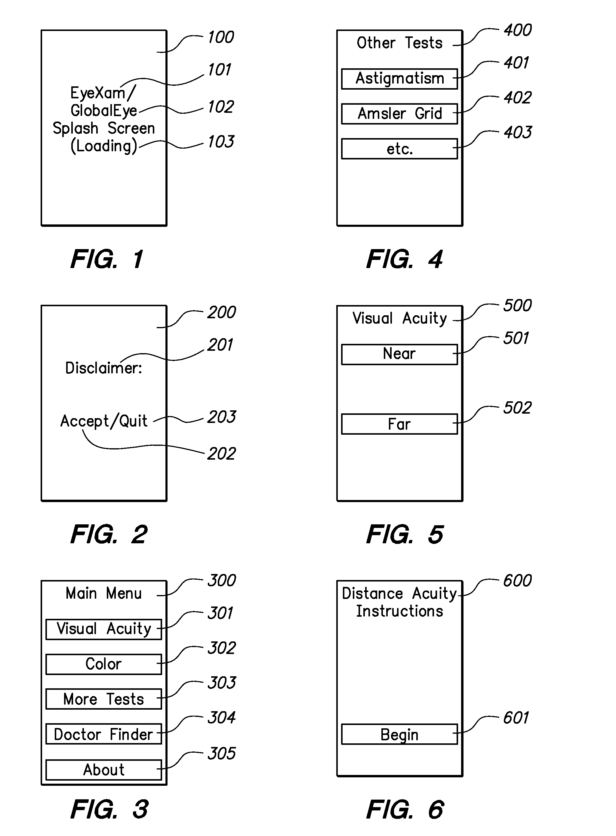 Method and System for Self-Administering a Visual Examination Using a Mobile Computing Device