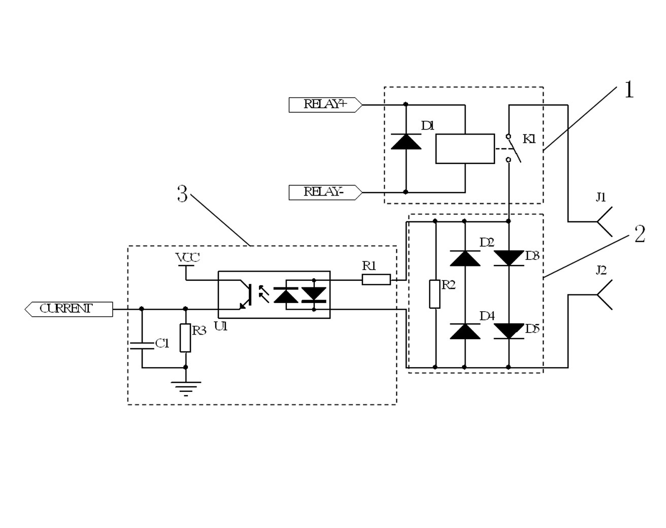Relay control circuit with current detecting function