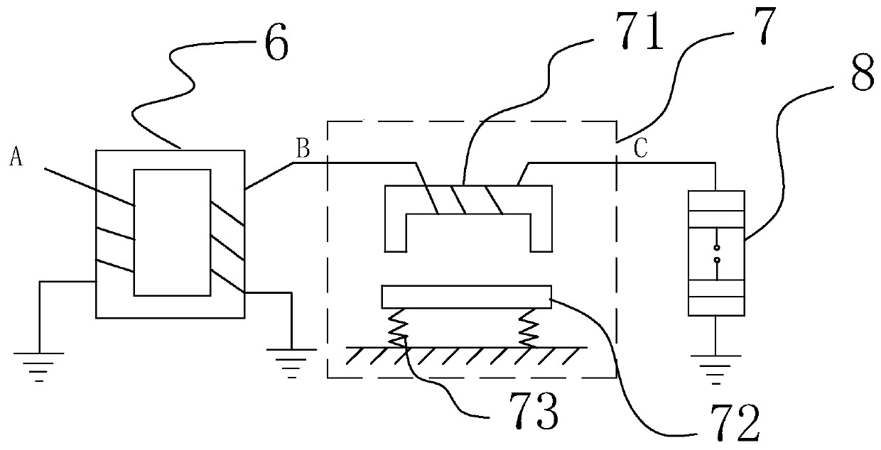 Overhead ground wire pre-guiding lightning and combined electromagnetic energy dissipation device