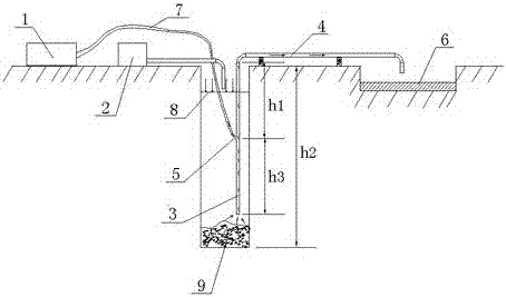 A device and method for removing sediment at the bottom of hole-forming cast-in-place piles