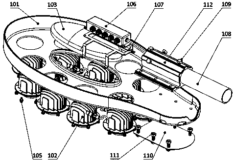 LED (Light-Emitting Diode) streetlamp utilizing lamp shell as mounting interface bracket structure