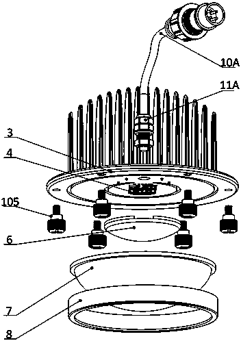 LED (Light-Emitting Diode) streetlamp utilizing lamp shell as mounting interface bracket structure