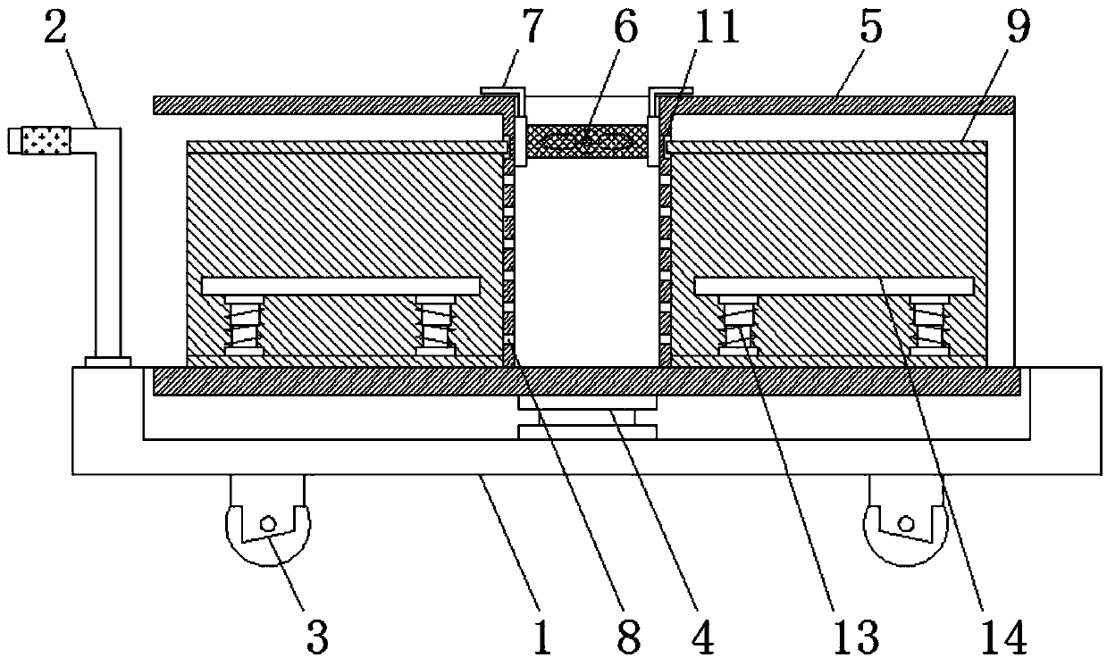 Storing conveying device for aluminum panel tea tray production machining