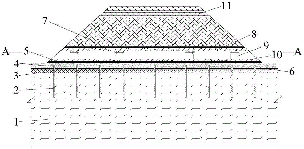 A construction method for jacking up lightweight embankment structure after deep soft foundation