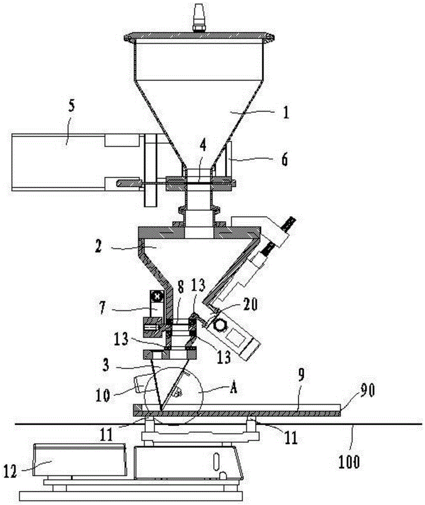 Powder scattering device