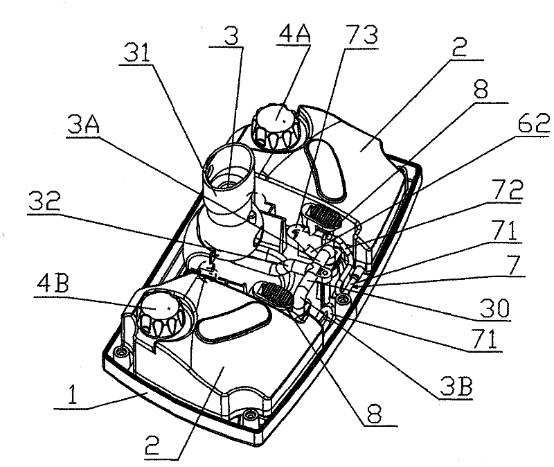 Device for jetting liquid and usage thereof