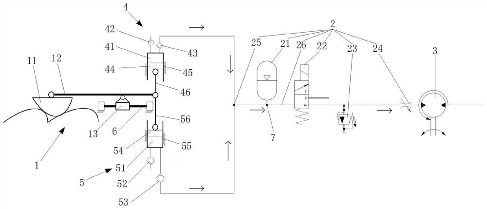 Wave propulsion system for unmanned ship