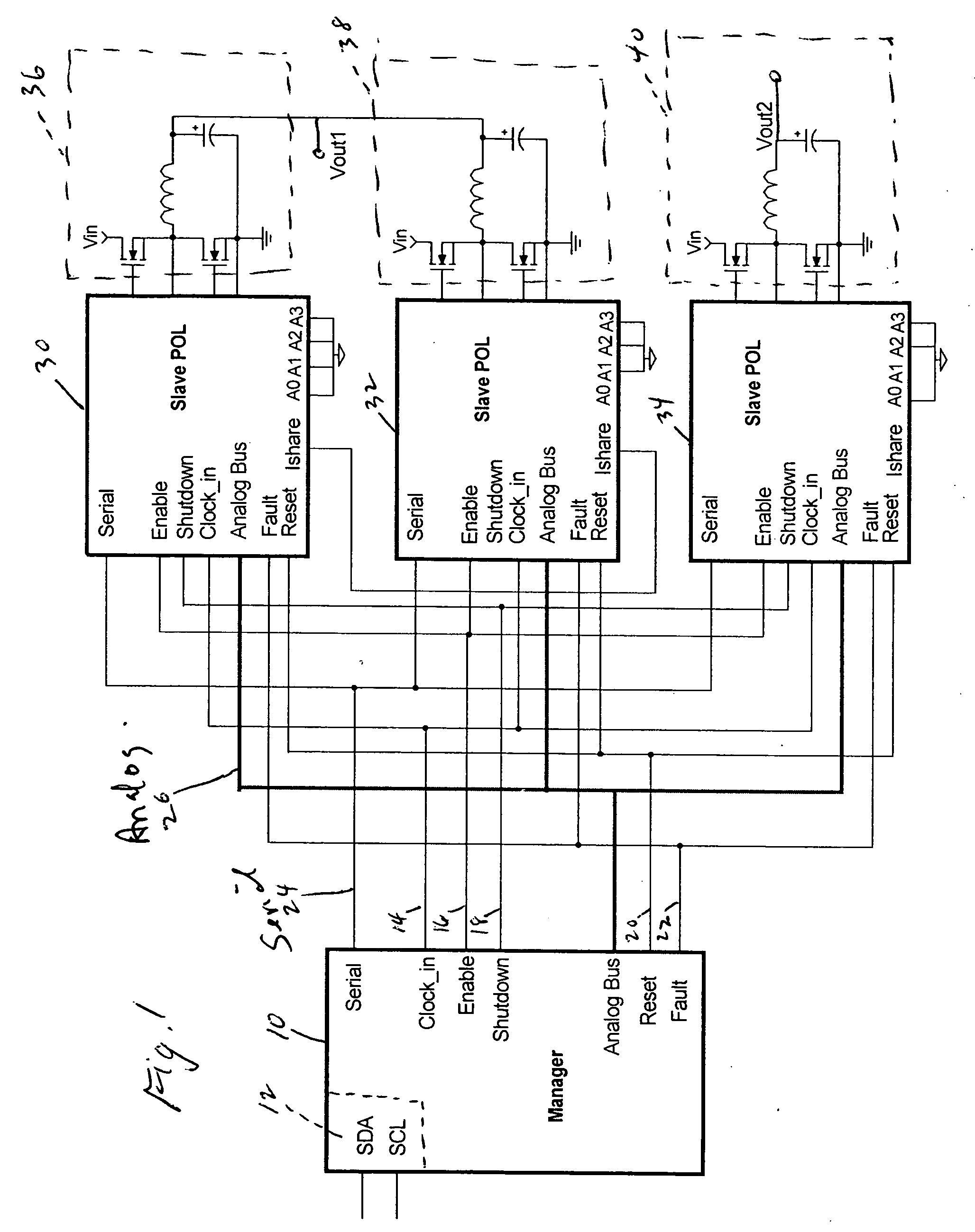 Pol system architecture with analog bus