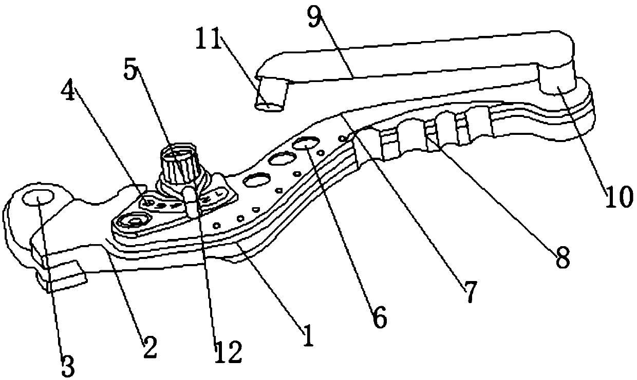 Novel motorcycle brake pull rod